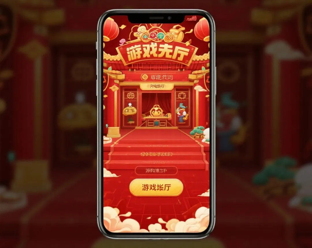 欢乐炸金花手机游戏大厅界面示意